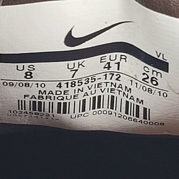 Nike Air Tour Saddle Men's White Brown Golf Shoes 418535-172 US Size 8 - Picture 8 of 8